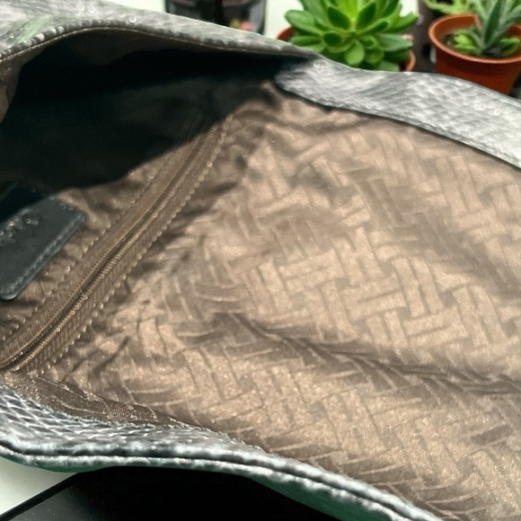 Cole Haan Snake Print Textured Clutch - Picture 4 of 6